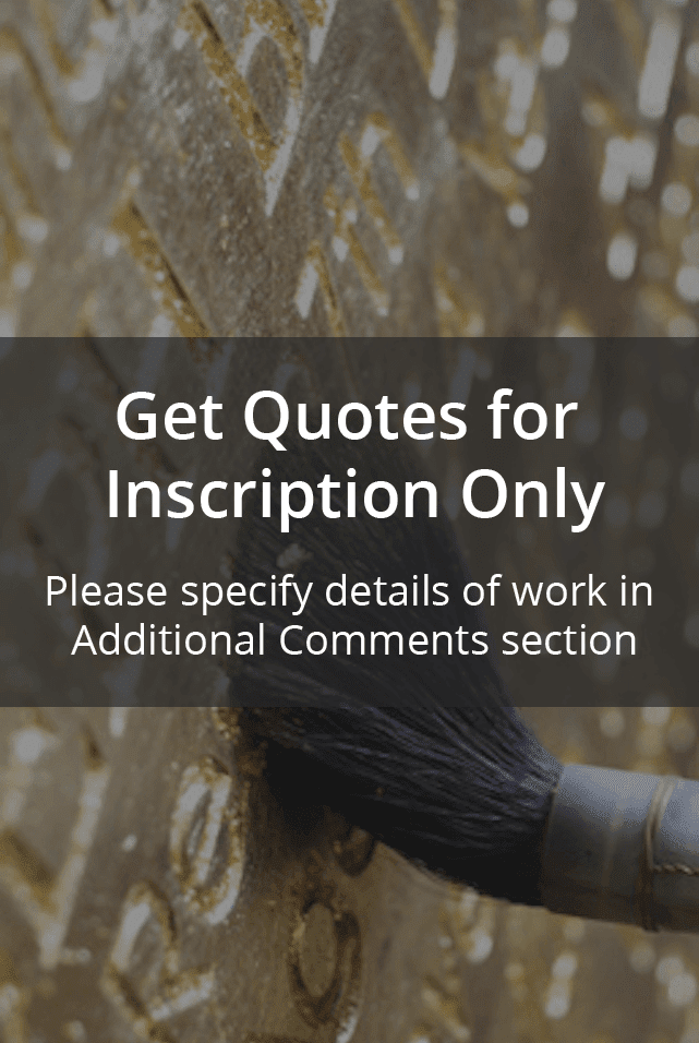 Inscription Only Service (Please specify inscription text in the Additional Requirements box)